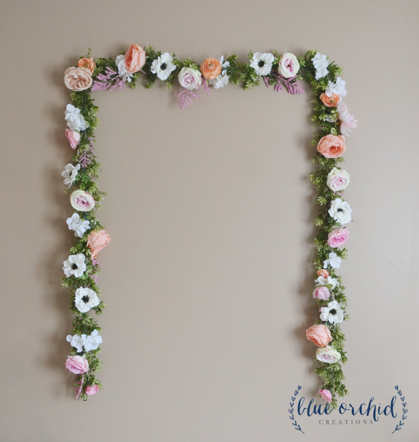 Wedding Backdrop Flower Garland Flower Backdrop Silk Flower