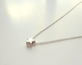 Tiny Star Necklace Silver Necklace Silver Jewelry Bridesmaids Jewelry Gift, Silver Star Necklace, Tiny Silver Necklace Bridesmaids Necklace