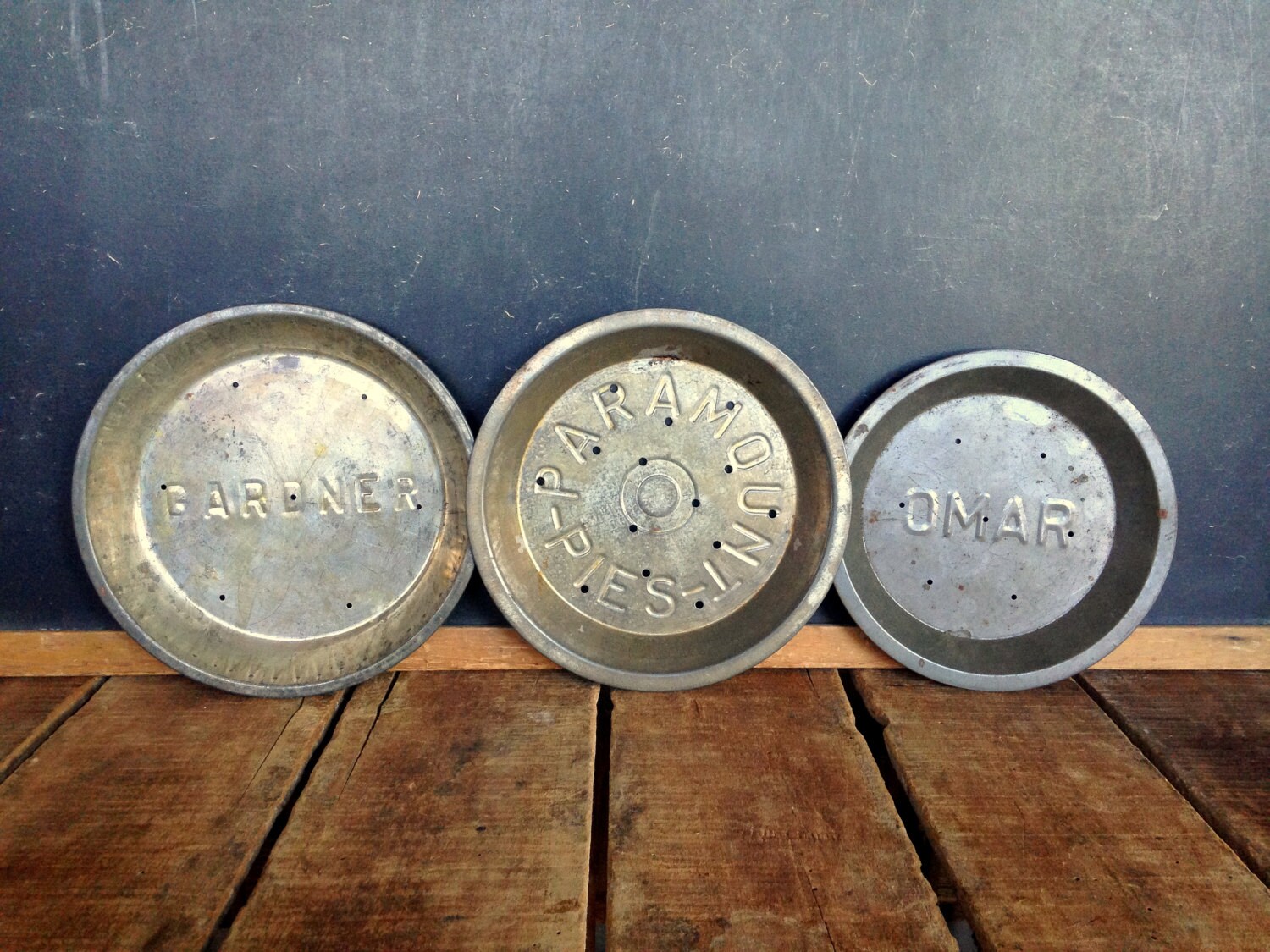 Vintage Pie Plates Antique Pie Tins Instant Collection of 3