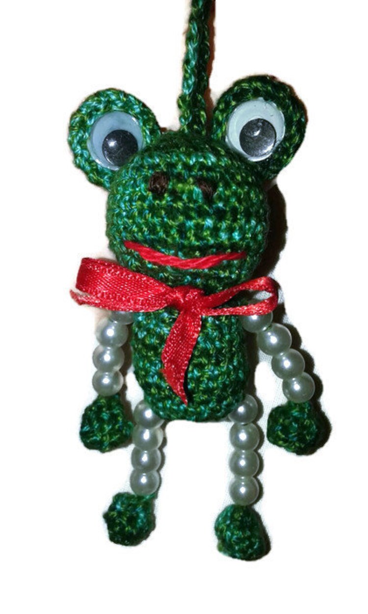 Crochet keychains Crochet Keychain Frog crochet frog by BeBunny