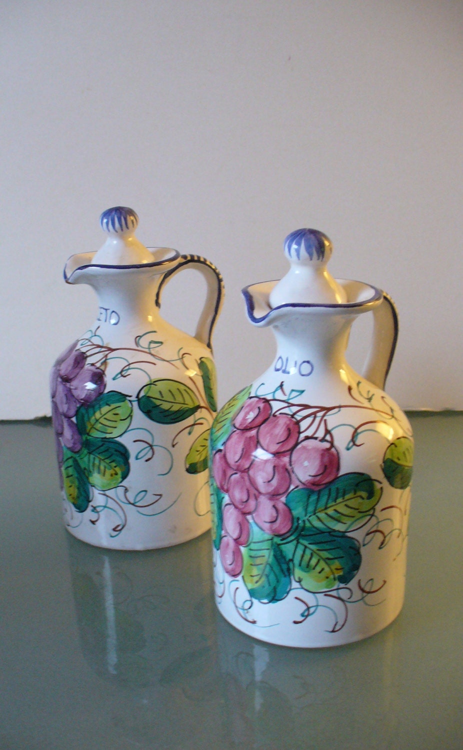 Vintage Oil & Vinegar Castelli Cruets Made in Italy