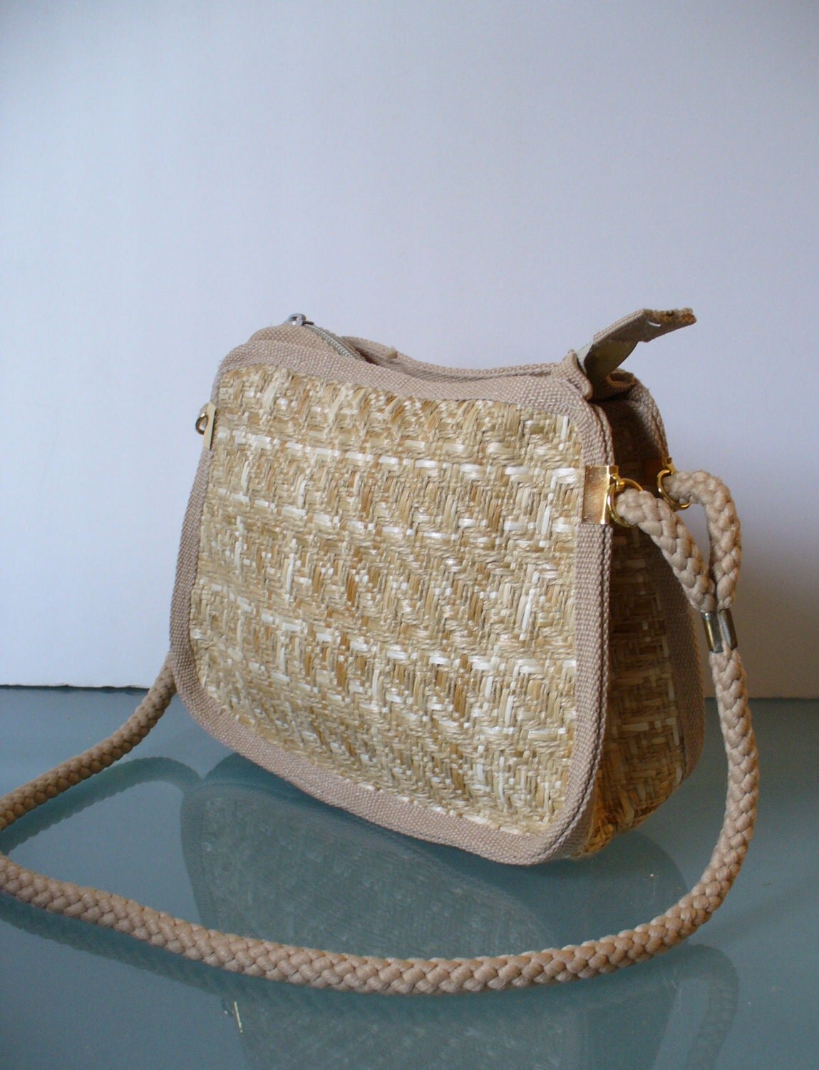 Made in Italy Magid Straw Shoulder Bag