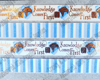 7/8" Harry Potter Inspired - House of Ravenclaw - US Designer Printed Ribbon - 1yd, 3yd or 5 yd - gold foil