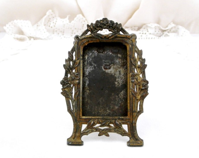 Small Antique French Cast Metal Picture Frame, Portrait, French Country Decor, Chateau, Chic, Decor, French Vintage Style, Shabby, Brocante