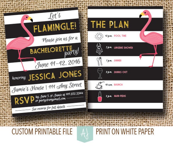 Bachelorette Party Invitation-Let's FlaminglePrintable