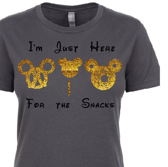 disney here for the snacks shirt