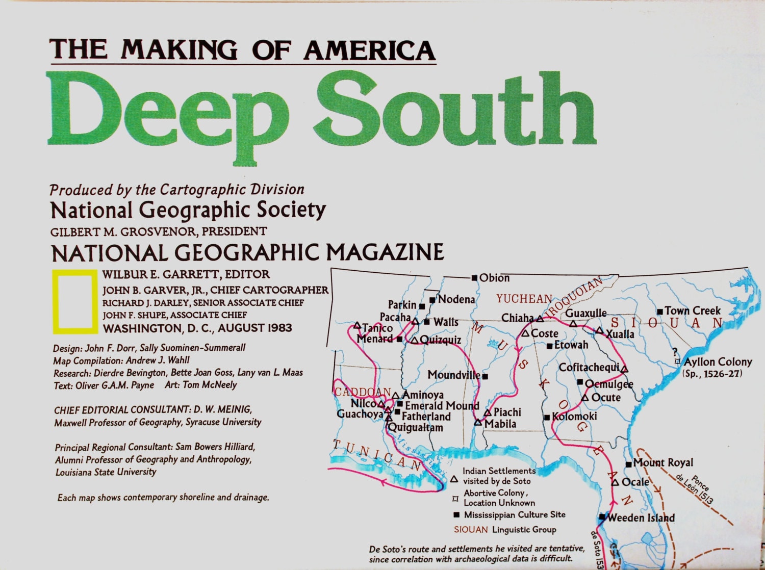 Deep South vintage map/ cartography/ maps/ The Making of