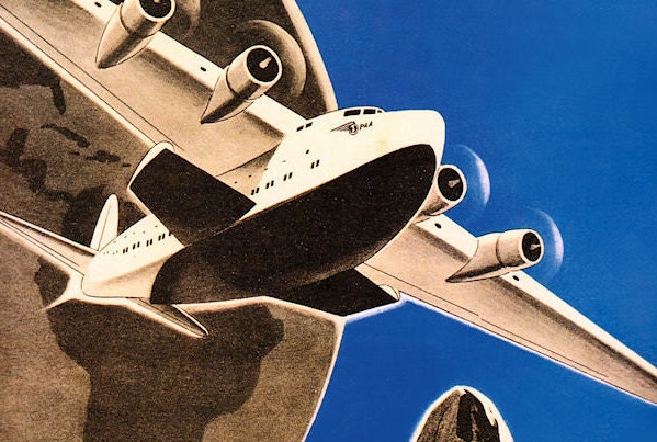 Pan Am Flying Clipper 1940 Vintage Poster Art Print Retro