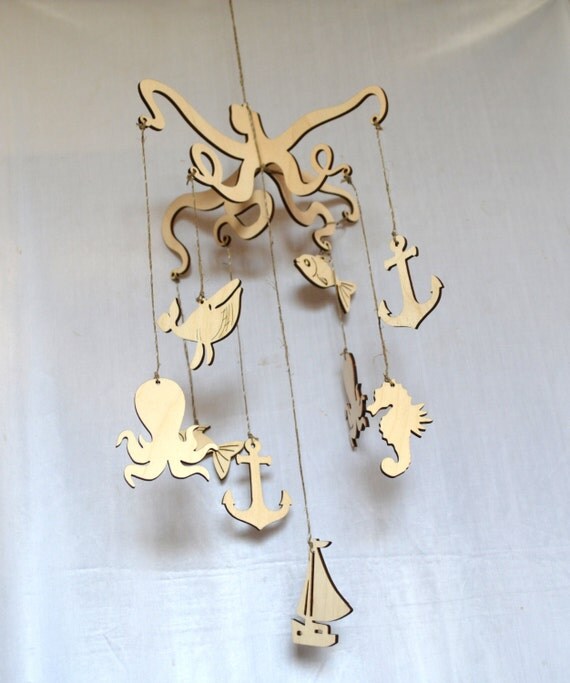 Wooden baby mobile wood Nursery mobile Baby crib by BestMaria