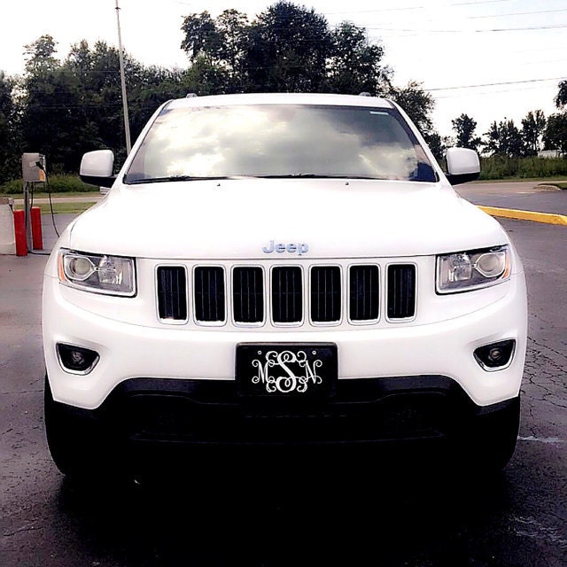 Classy Black and White Front License Plate Personalized