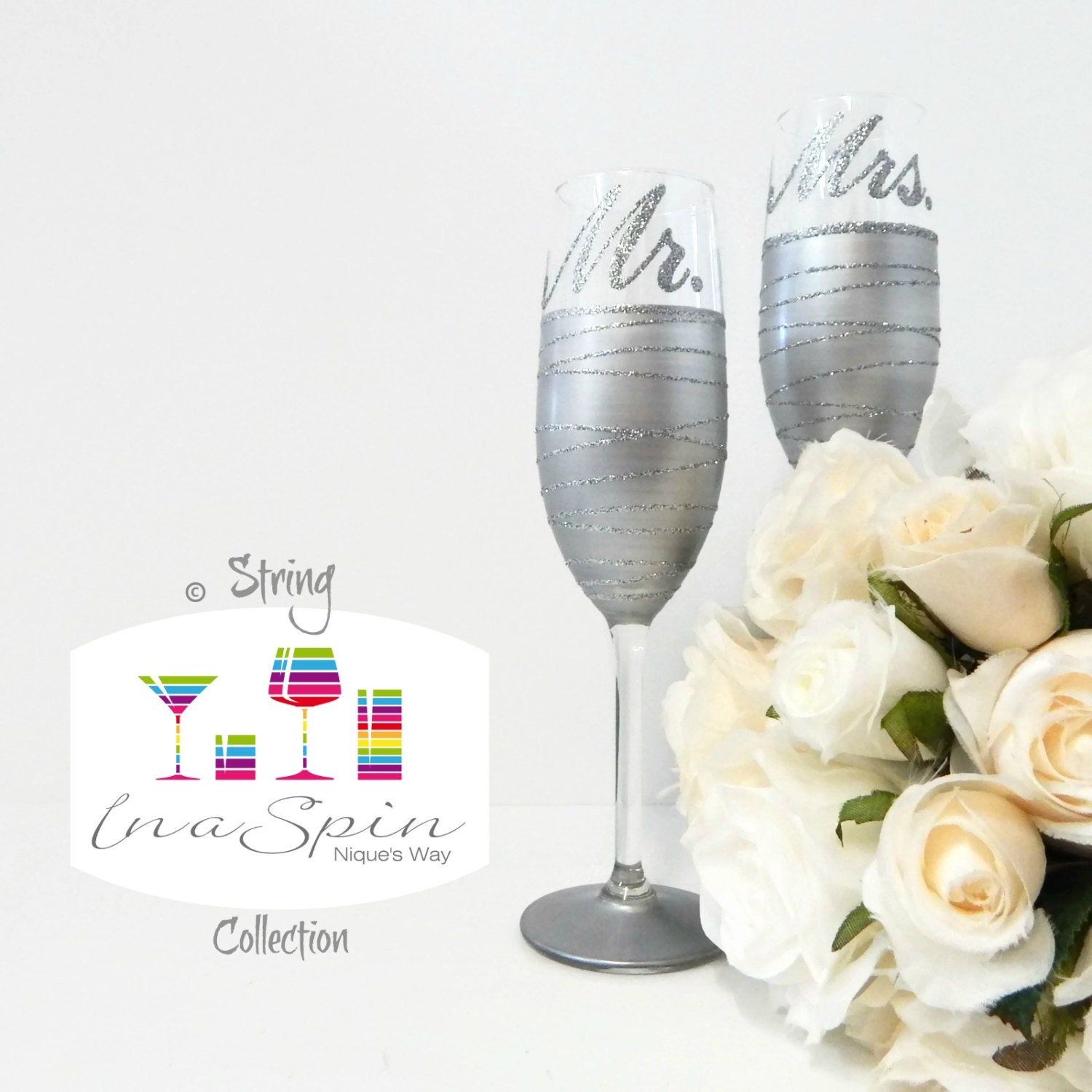 Mr and Mrs Wedding Gifts For Couple Wedding by InaSpinNiquesWay