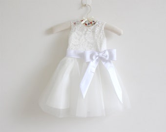 navy blue and ivory flower girl dresses