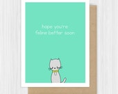 Items similar to Get Well Soon Card Feel Better Sorry You're Sick ...