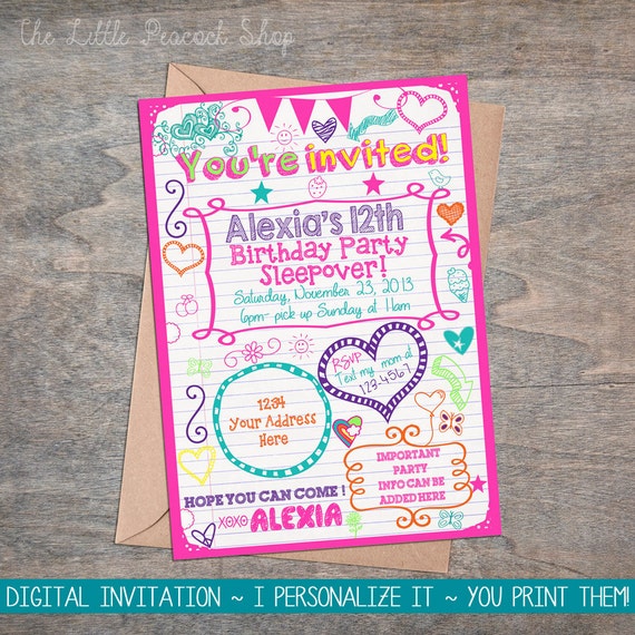 Tween Birthday Invitations 5