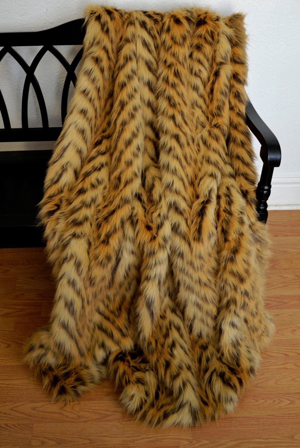 Faux Fur Throw Blanket Lion's Mane Chevron Throw Fur