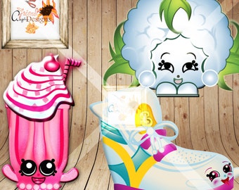 Shopping 3 piece set of Clipart PNG file High Resolution for Microsoft Word 6" in diameter! 300 DPI for Printable Party and Projects