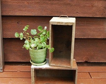 Pair Drawer Boxes, Vintage Wood Drawers, 2 Wooden Shop Drawers, Storage Box, Display Boxes