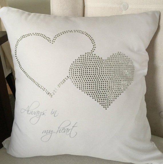 Items similar to Custom Throw Pillow Cover - Always in My Heart on Etsy