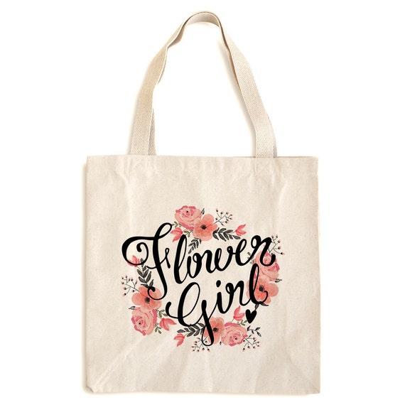 Flower Girl Tote Bag Flower Girl Bag Flower Girl Tote