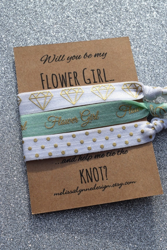 Flower Girl Elastic Hair Ties//Creaseless by MelissaLynneDesign