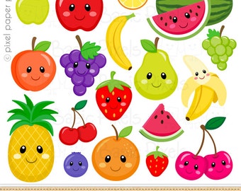Fruits Clipart - Digital Clip Art - Fruit - Personal and commercial use