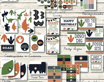 Dinosaur Party Decorations - Dinosaur Decorations Instant Download - Dinosaur Banner - Dinosaur Decor - Dinosaur Party - Dinosaur Birthday