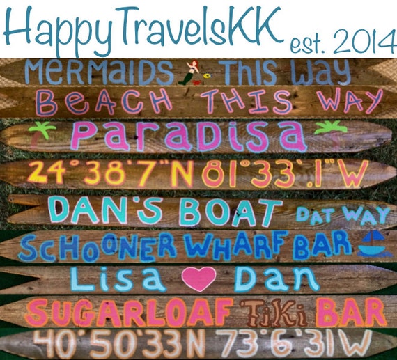 Handmade Personalized/ Coordinate Signs by HappyTravelsKK on Etsy