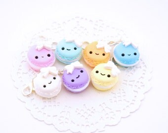 Pastel Kawaii Macaron Polymer Clay Charm - Macaroon Planner Charm - Macaron Planner Charm - Kawaii Planner Accessories - Kawaii Charm