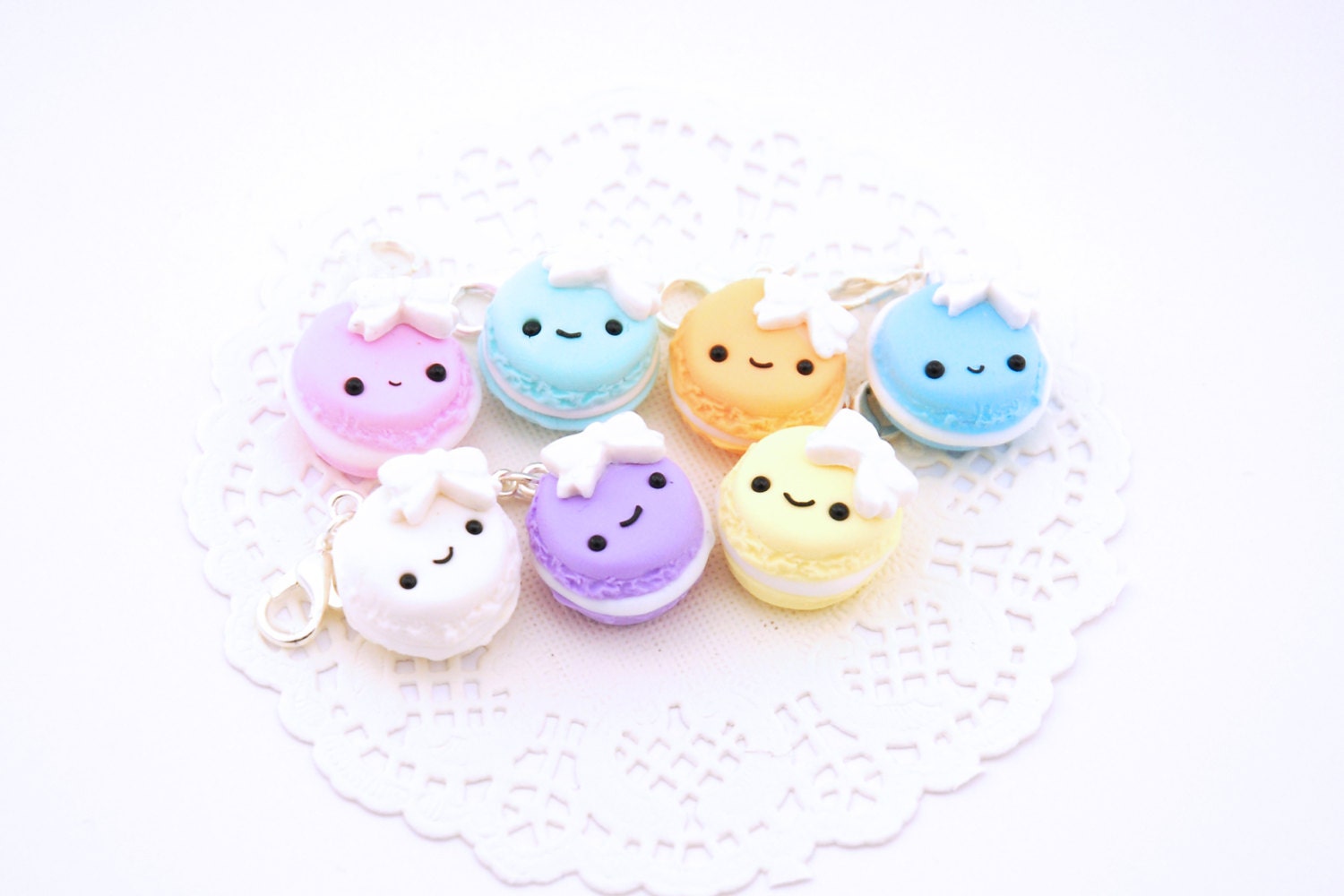 Pastel Kawaii Macaron Polymer Clay Charm Macaroon Planner