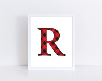 Plaid letters | Etsy