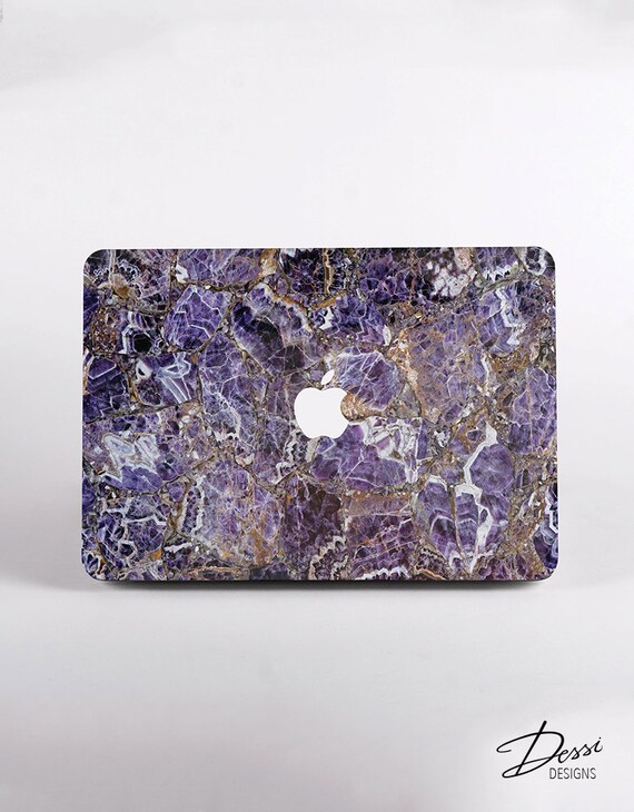 Hard Purple Marble Macbook Case Design for MacBook by DessiDesigns