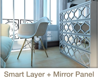 Fretwork - Trellis - Overlays - Furniture Appliques - Makeover - Mirror - Furniture Applique - Lattice - Refurbish - Sku:TrellisMI