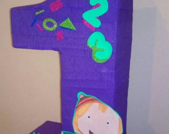 Number pinata inspired by Peg + Cat