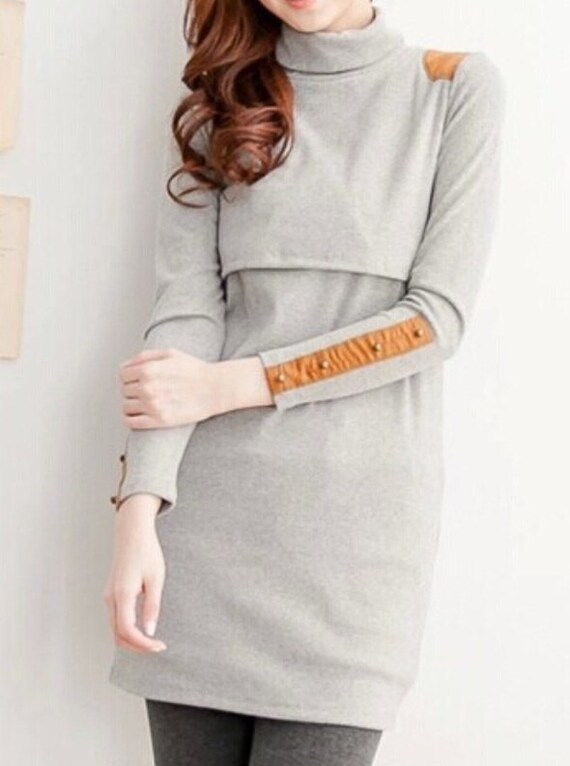 Maternity Nursing Sweater Dress