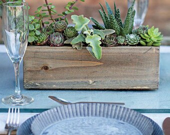 Wood Planter Box, With Liner, 11-3/4" x 4" Wide