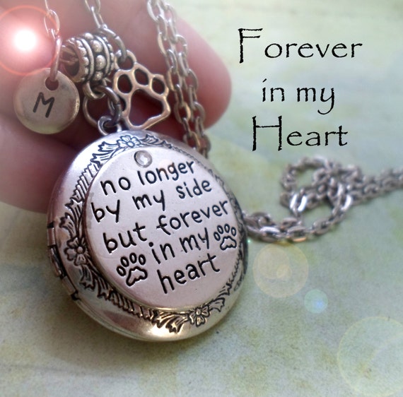 Pet Memorial Locket No Longer By My Side But by FindYourFeeling