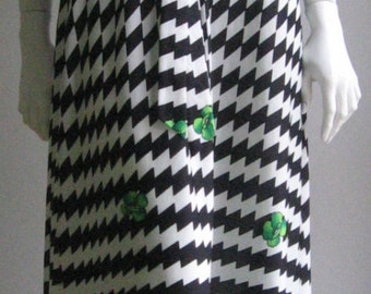 Op Art 70s vintage long dress
