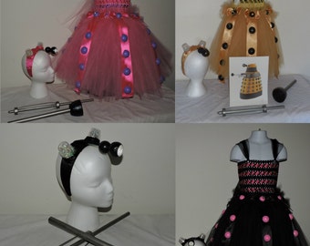 Custom MTO child Dalek Cosplay Costume Tutu Dress made to order Dress Up Doctor Who Cosplay
