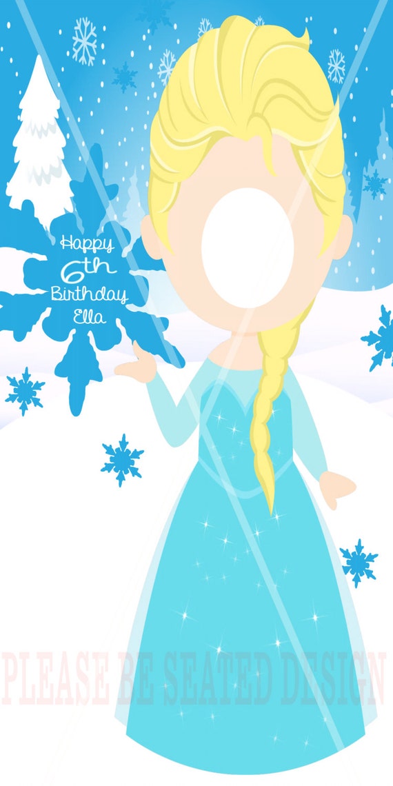 Frozen Elsa Birthday Party Cut out/ Life size cut out/ Frozen