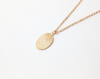 20% off Fingerprint Necklace / Fingerprint Jewelry / Bereavement Jewelry / Unique Sympathy Gift in Sterling Silver / JN36