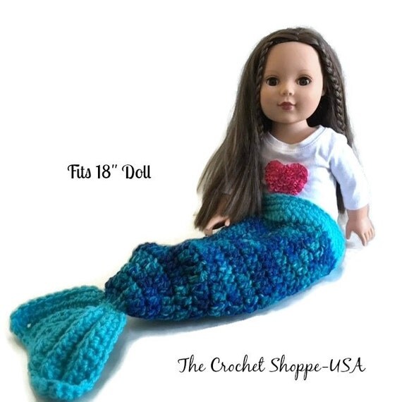 American Girl Mermaid Blanket Crochet 18 Doll