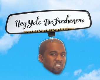Kanye West Air Freshener - Kanye Car Air Freshener - Fresh Scents - Hip Hop Heads