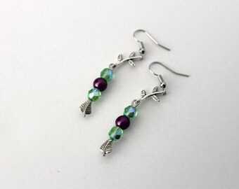 Poison Ivy Earrings DC Comic Inspired Jewelry Comic Book Villain Hero DC Bombshell Silver Ivy Leaf Earring DC Superhero Girl Geek Nerd Gift