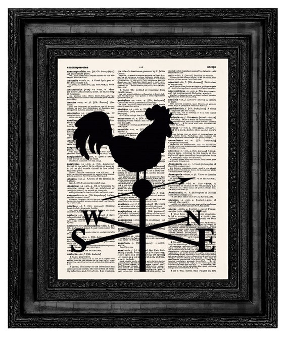 Weathervane Wall DecorRooster Weather vaneRustic by demeraki