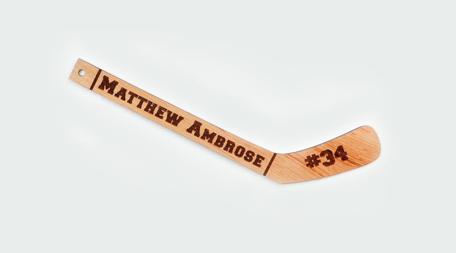 Personalized Wood Engraved Hockey Stick. by JohaviWoodWorking