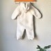 Vintage Fuzzy "Baby Duck" Baby Bunting with Bear Ears - Infant 6-12 Months Gender Neutral Unisex