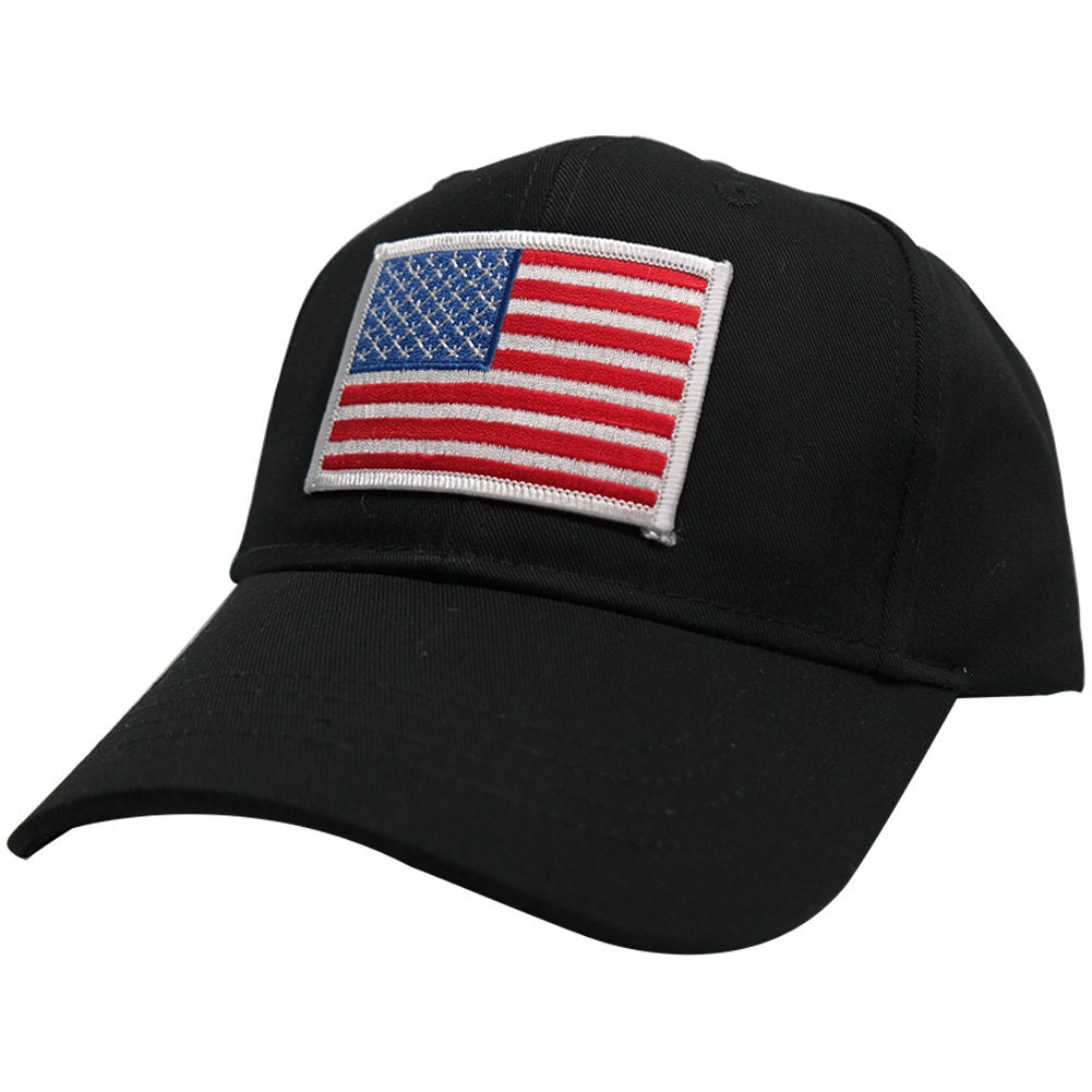 Youth USA American Flag Embroidered Patch Baseball Cap 4