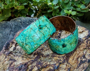 Marbled Copper Cuff. 6.25". 35mm Wide.