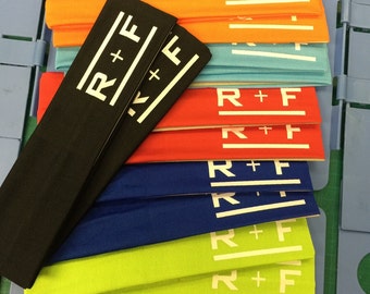 12 RF R+F Cotton Headbands Assorted Colors - Rodan and Fields Stretch Elastic Yoga Fashion Headband Teens Women Girls Head BandHair Wrap