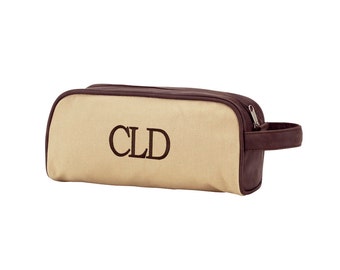 Mens Canvas Toiletry Bag - Mens Travel Bag - Personalized Toiletry Bag - Mens Toiletry Bag- Personalized Groomsmen Gift - Gifts For Him